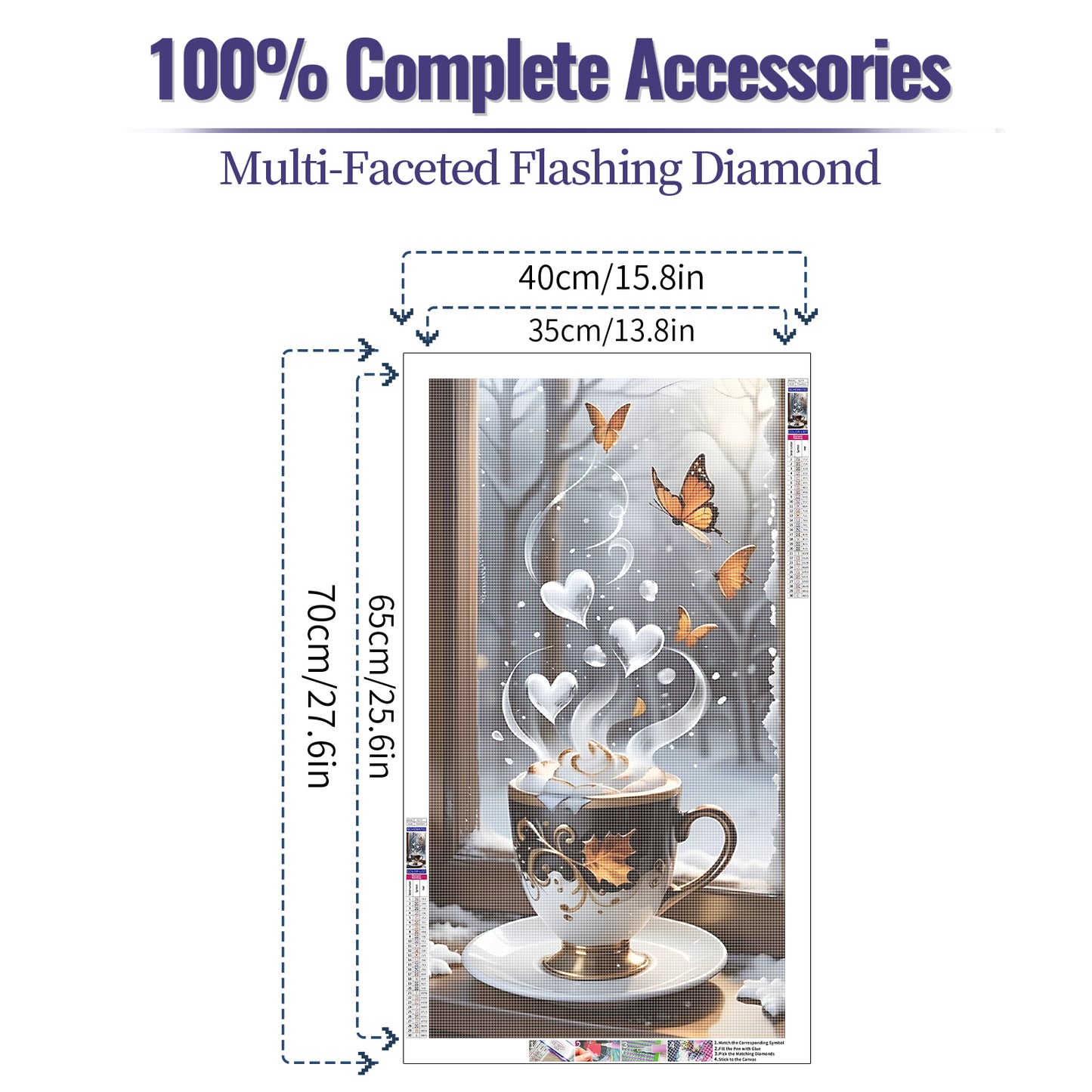 Coffee cup- Full Round Diamond Painting - 40x70cm