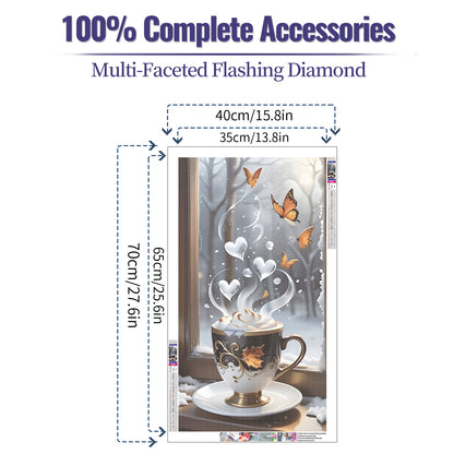 Coffee cup- Full Round Diamond Painting - 40x70cm