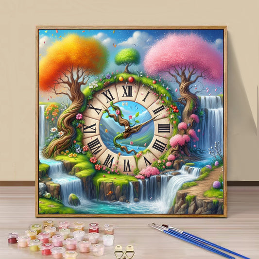 Clock- Paint by Numbers -40x40cm