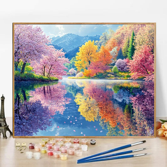 Lake - Paint by Numbers -50x40cm