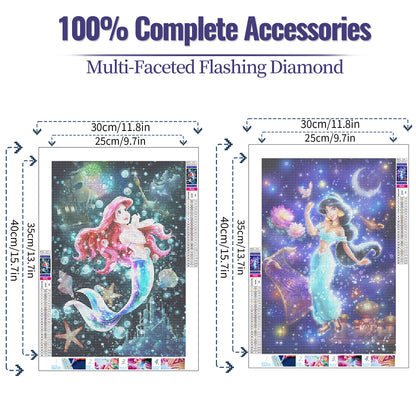 Princess - Full Round Diamond Painting - 30x40cm/2pack