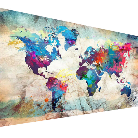 World Map - Painting with Numbers - 90x40cm