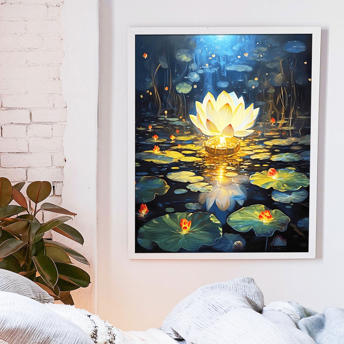 Lotus - Painting with Numbers -40x50cm