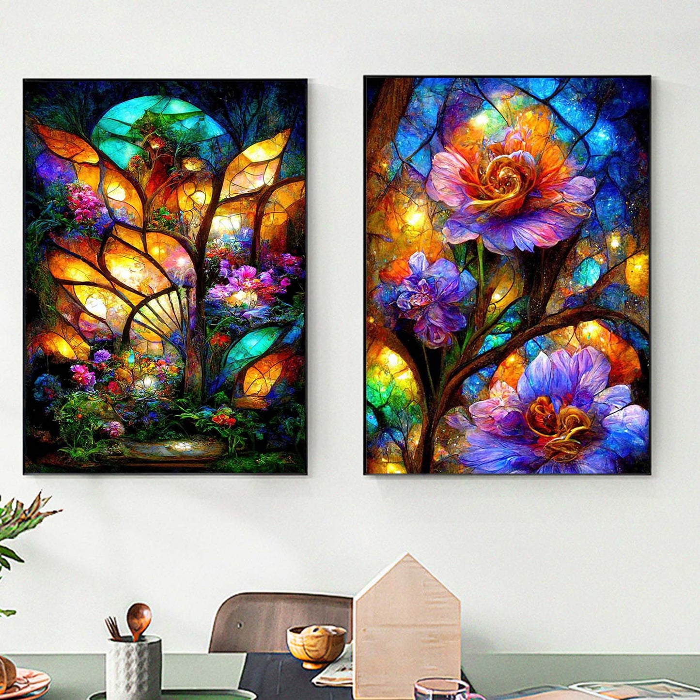 Flower - Full Round Diamond Painting - 30x40cm/2pack