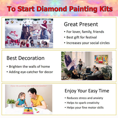 Home - Full Round Diamond Painting - 30x40cm - 2pack