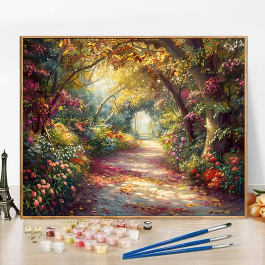 Forest path- Paint by Numbers -50x40cm