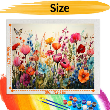Flower - Paint by Numbers -50x40cm
