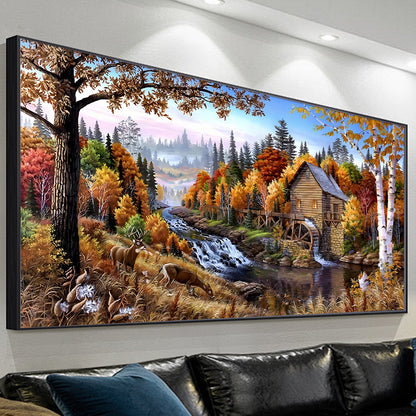Forest House- Painting by Numbers -80x40cm