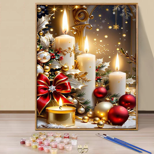 Christmas Candle - Paint by Numbers -40x50cm