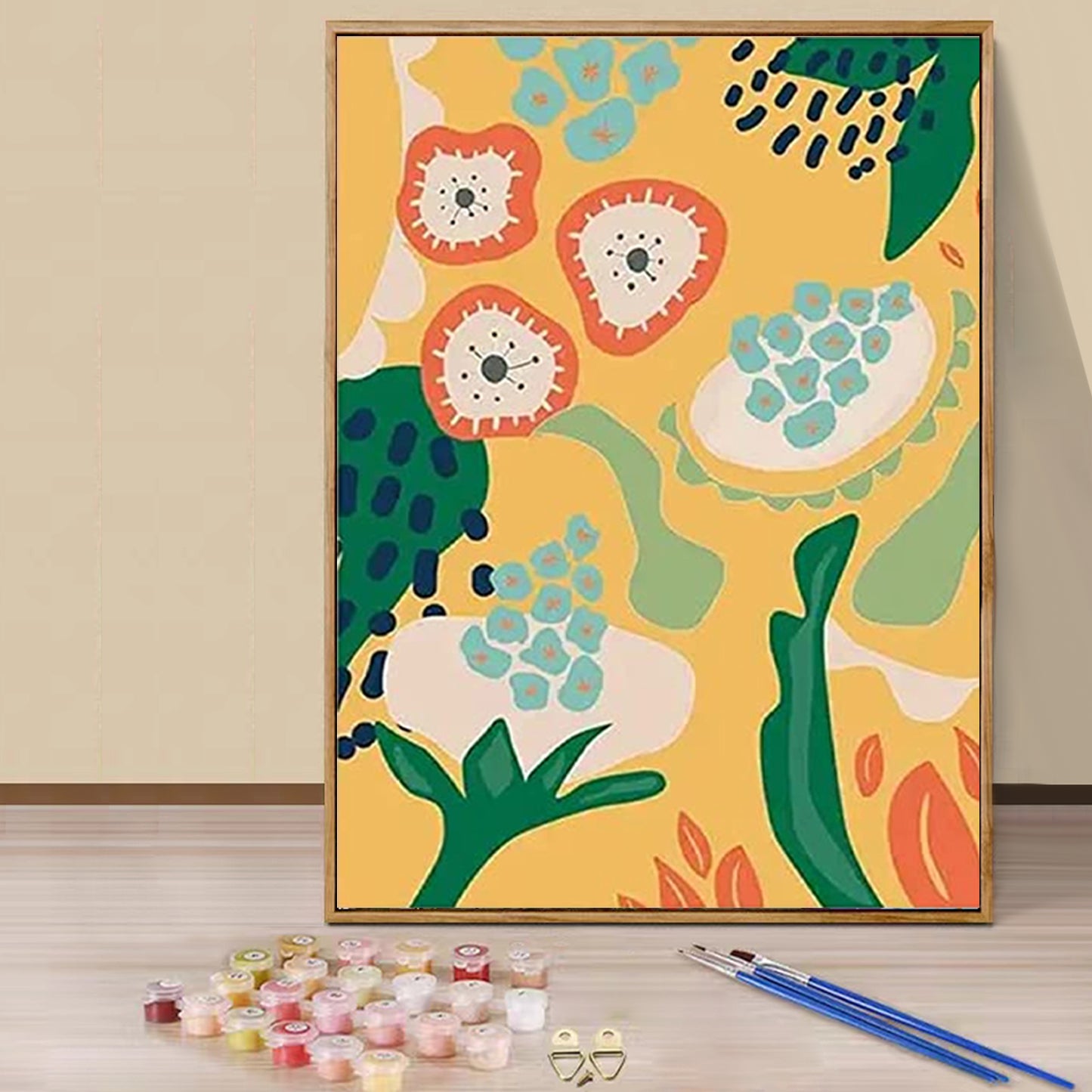 Flower - Painting with Numbers -20x30cm - 6 pack