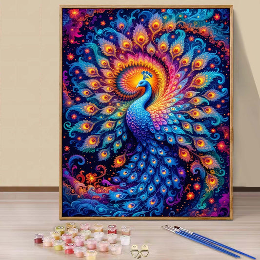 Peacock- Paint by Numbers -40x50cm