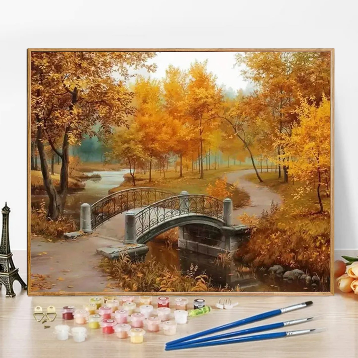 Autumn Bridge - Paint by Numbers -40x50cm