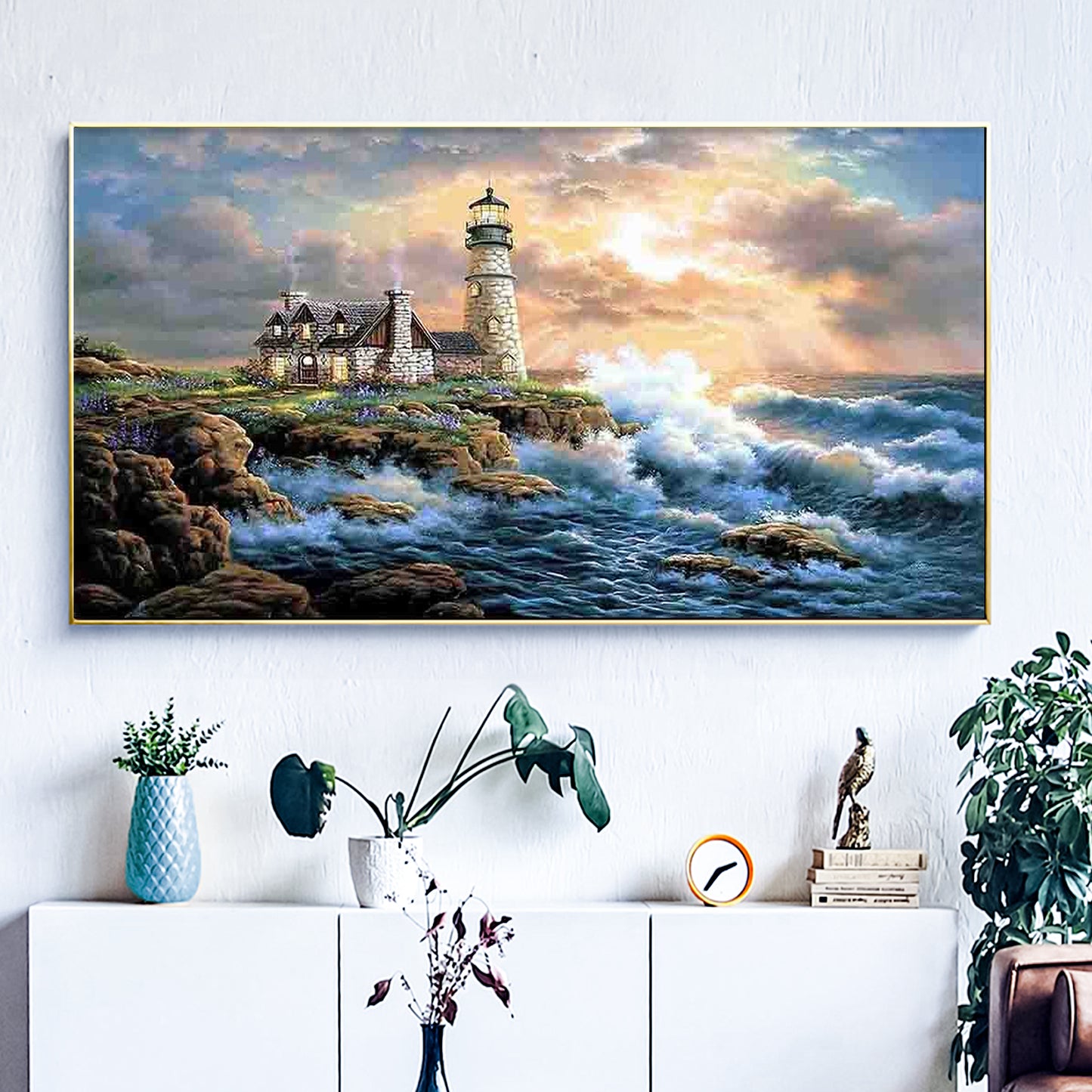 Lighthouse- Full Round Diamond Painting - 70x40cm