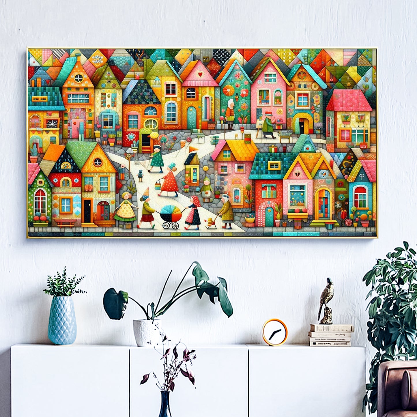 Small town - Full Round Diamond Painting - 70x40cm