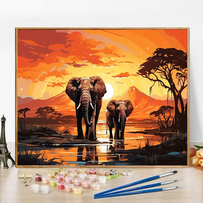 Elephant  - Paint by Numbers -40x50cm