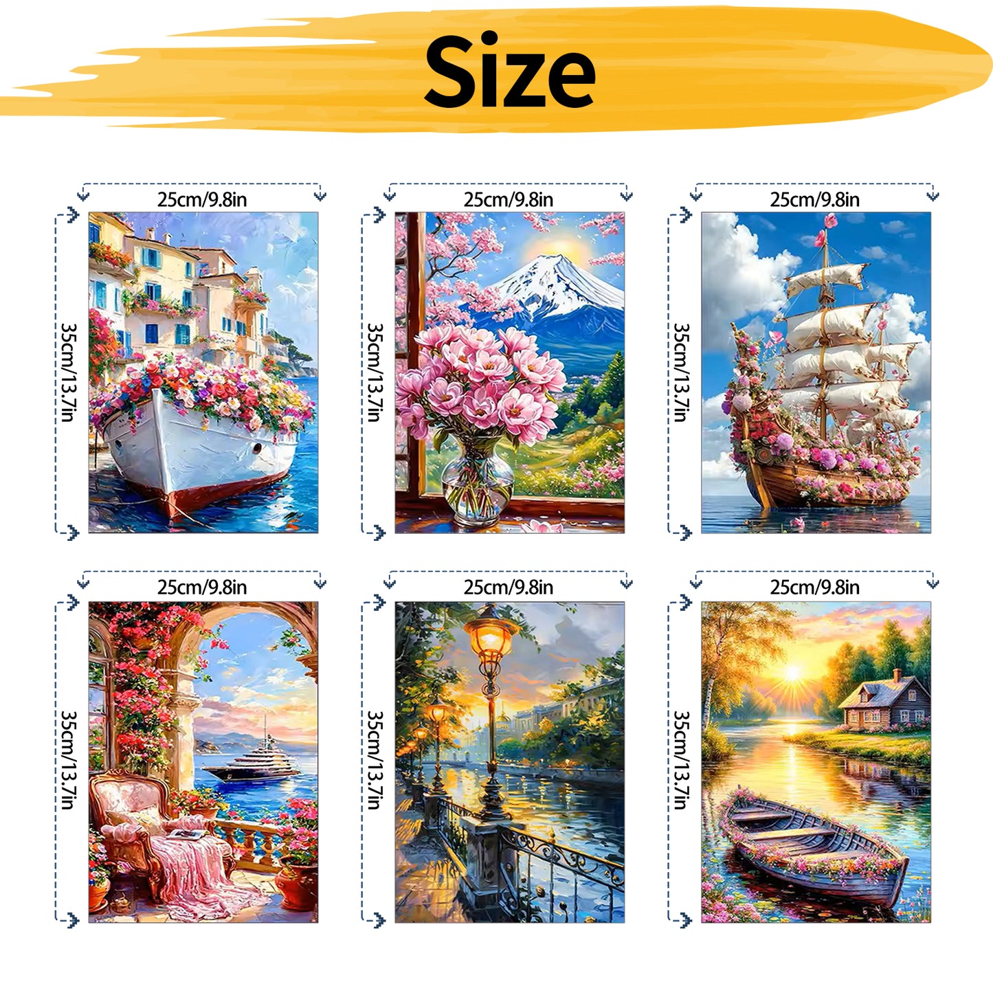 Coast - Paint by Numbers -25x35cm/6pcs