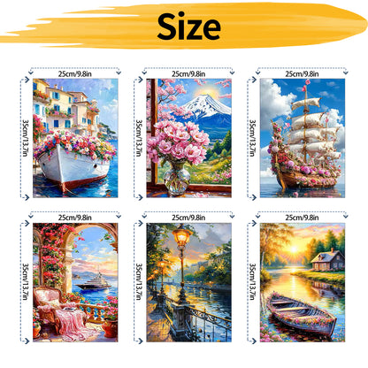 Coast - Paint by Numbers -25x35cm/6pcs