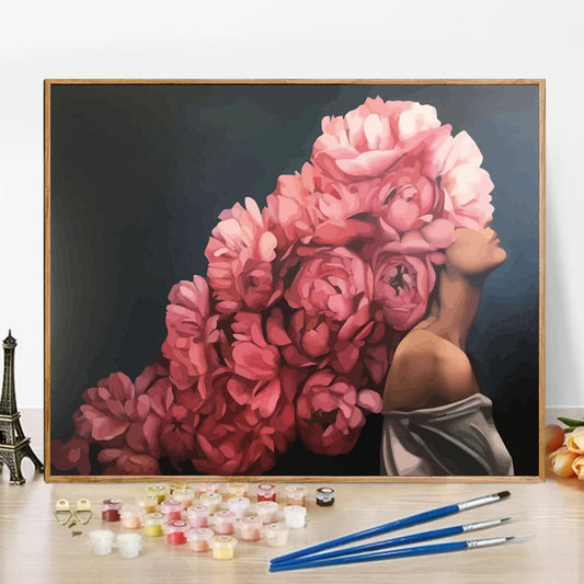 Pink Flower - Paint by Numbers -50x40cm