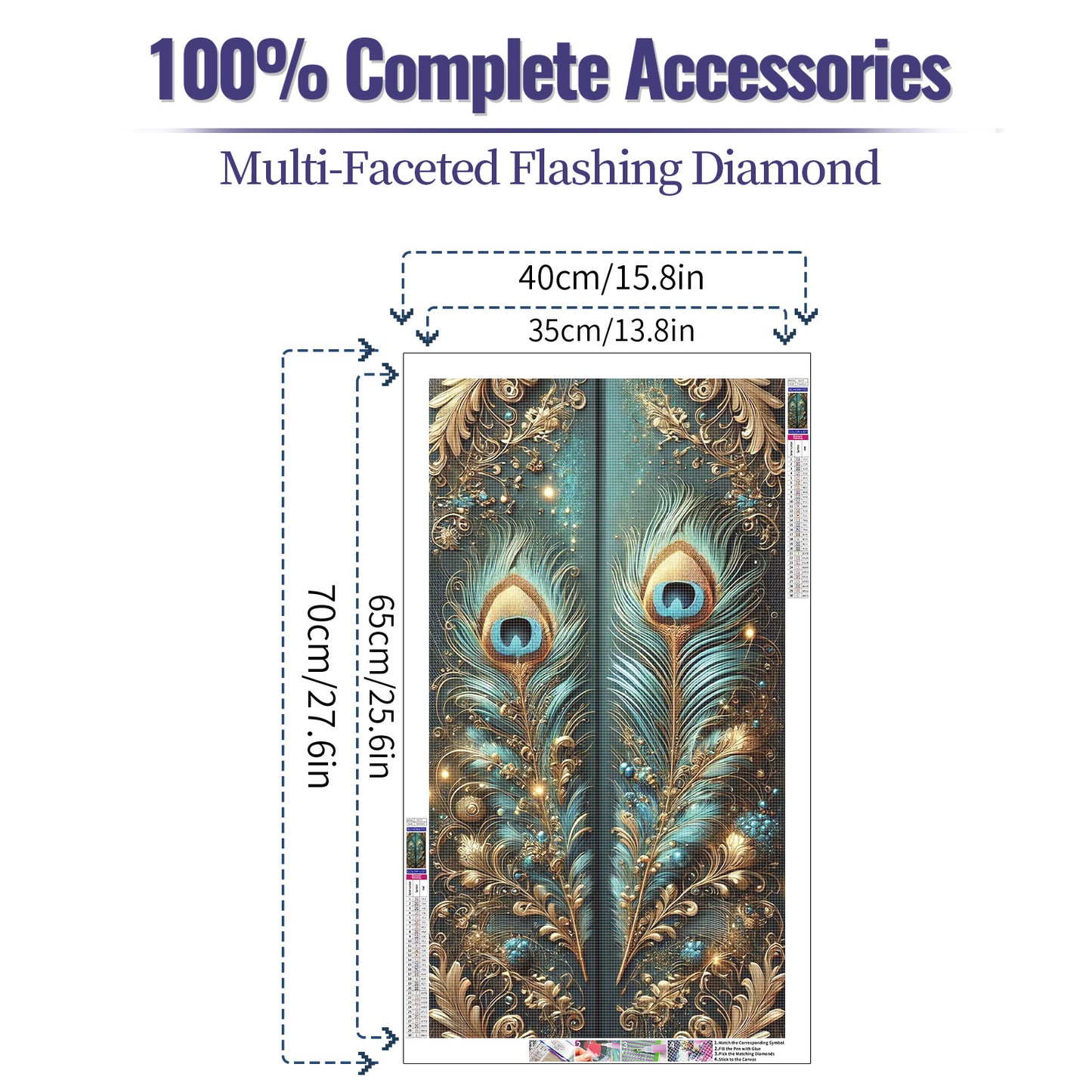 Feather- Full Round Diamond Painting - 40x70cm