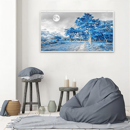 Blue Tree - Full Round Diamond Painting - 70x40cm