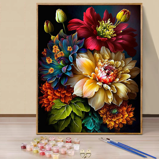 Wealth Flower- Painting with Numbers -40x50cm