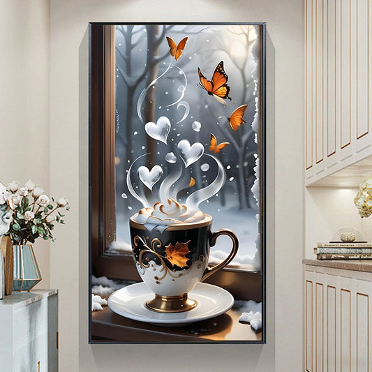 Coffee cup- Full Round Diamond Painting - 40x70cm