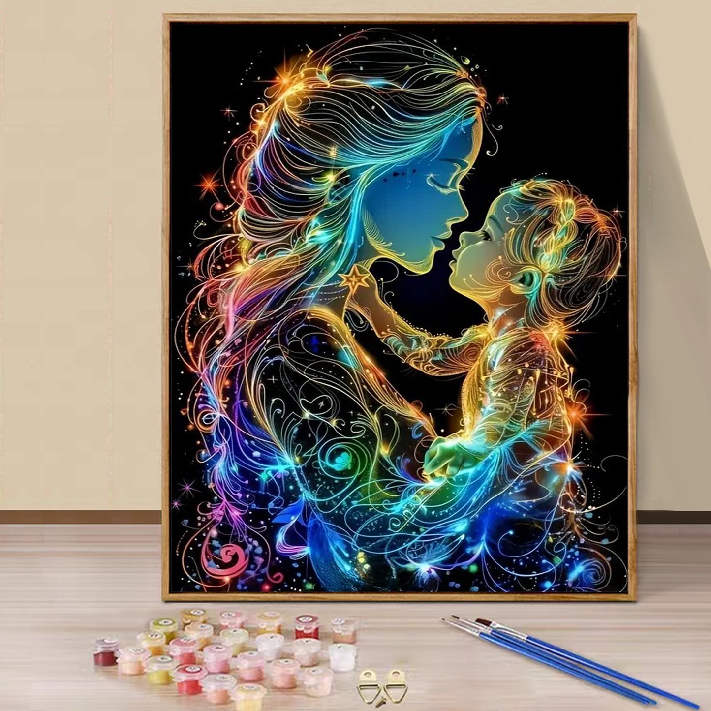 Mother and daughter- Paint by Numbers -40x50cm