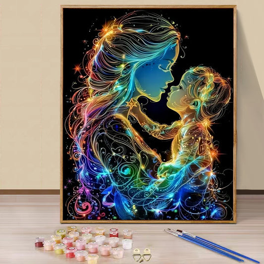 Mother and daughter- Paint by Numbers -40x50cm