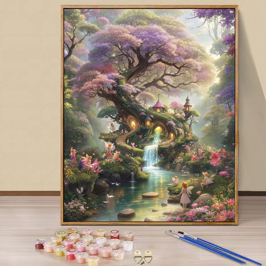 Elven Tree- Paint by Numbers -40x50cm