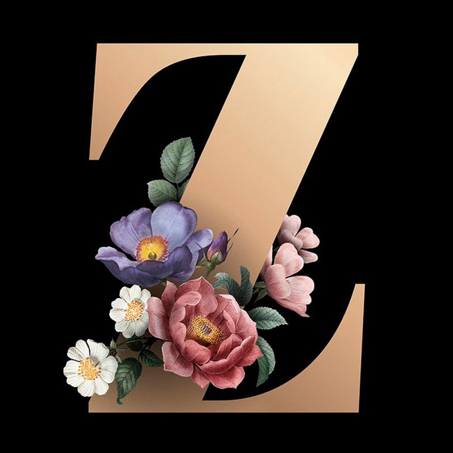 26 Alphabet - Full Round Diamond Painting - 30x30cm