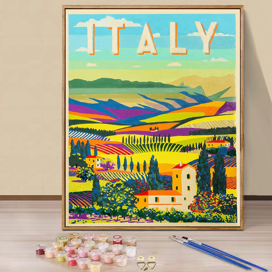 Italy - Painting with Numbers -40x50cm