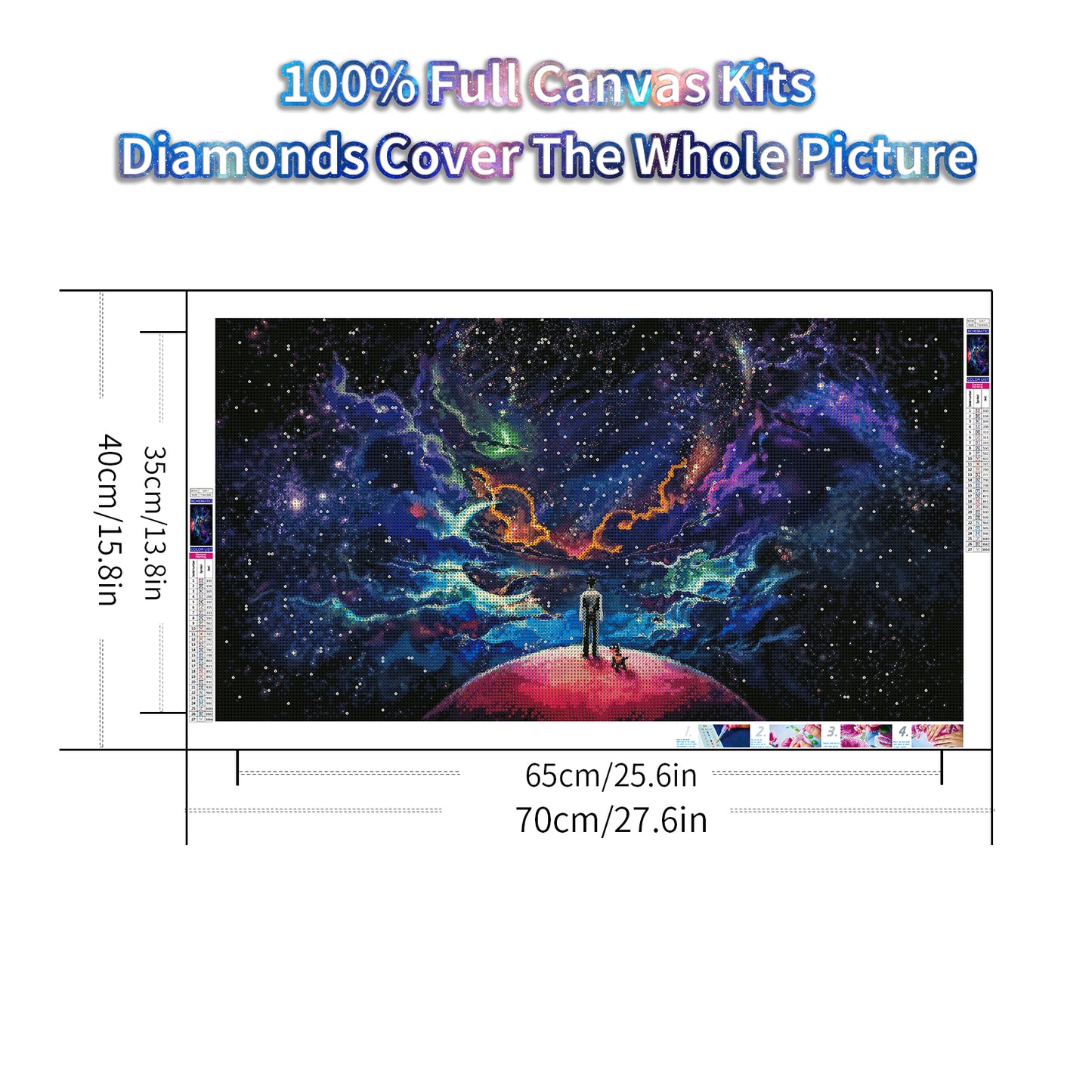 Starry sky - Full Round Diamond Painting - 70x40cm