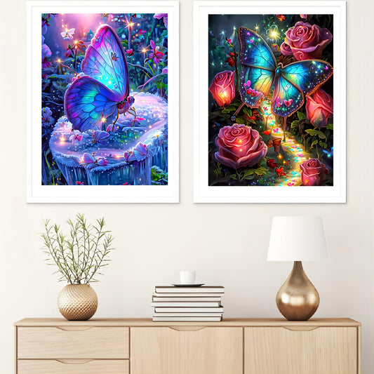 Butterfly - Full Round Diamond Painting - 30x40cm - 2pack