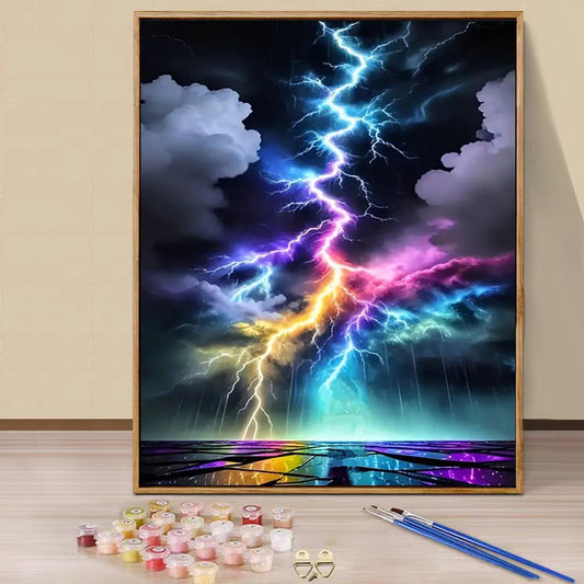 Thunder and Lightning  - Paint by Numbers -40x50cm