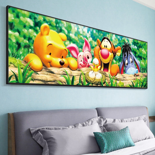 Pooh Bear- Full Round Diamond Painting - 90x30cm