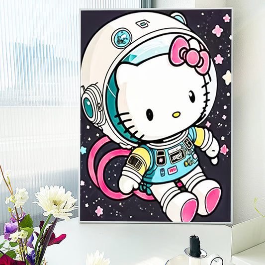 Hello kitty- Full Round Diamond Painting - 30x40cm