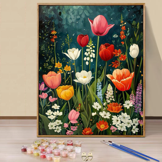 Flower - Painting with Numbers -40x50cm