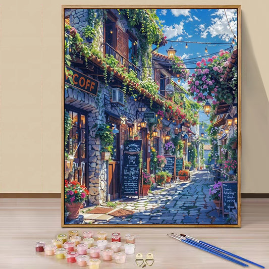 Town - Paint by Numbers -40x50cm