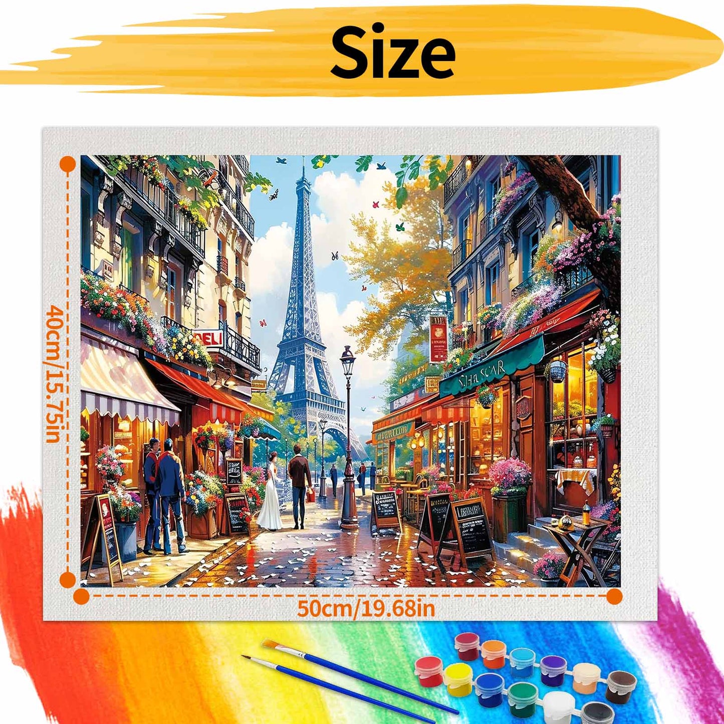 Eiffel Tower - Paint by Numbers -50x40cm