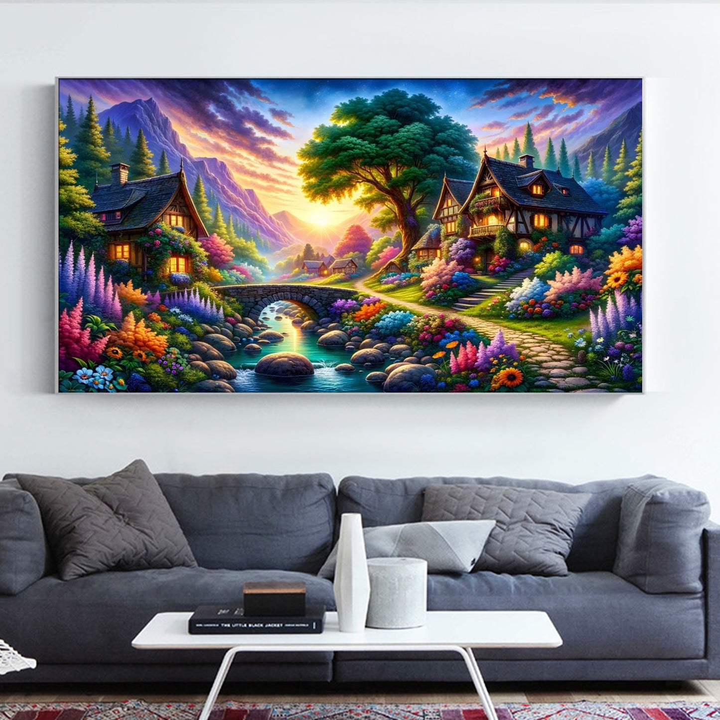 Village - Full Round Diamond Painting - 70x40cm