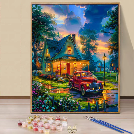 Village - Paint by Numbers -40x50cm