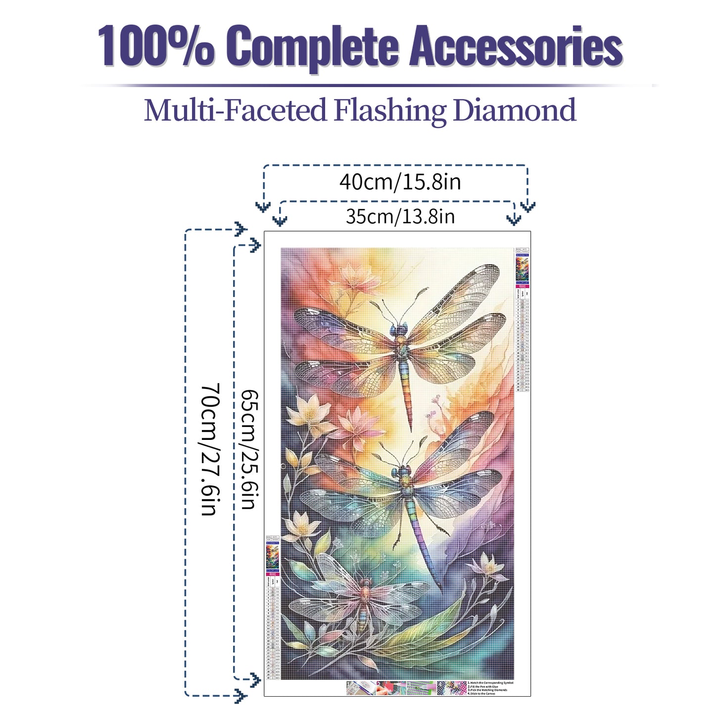 Dragonfly- Full Round Diamond Painting - 40x70cm