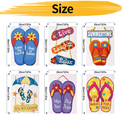 Flip-flops- Painting by Numbers -20x30cm/6pcs