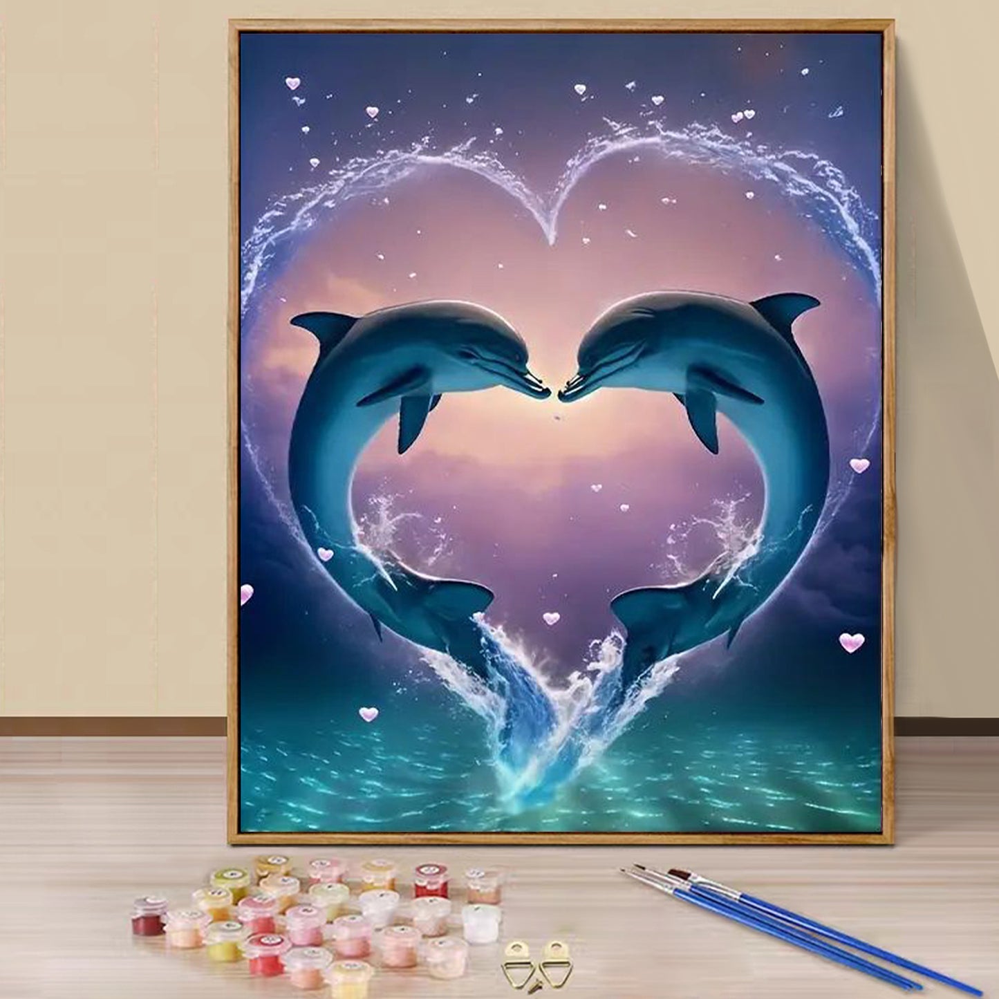 Dolphin Love  - Paint by Numbers -40x50cm