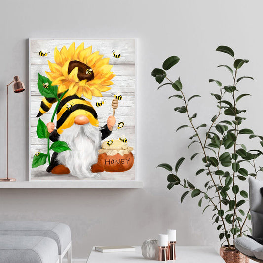 Sunflower Gnome- Full Round Diamond Painting - 30x40cm