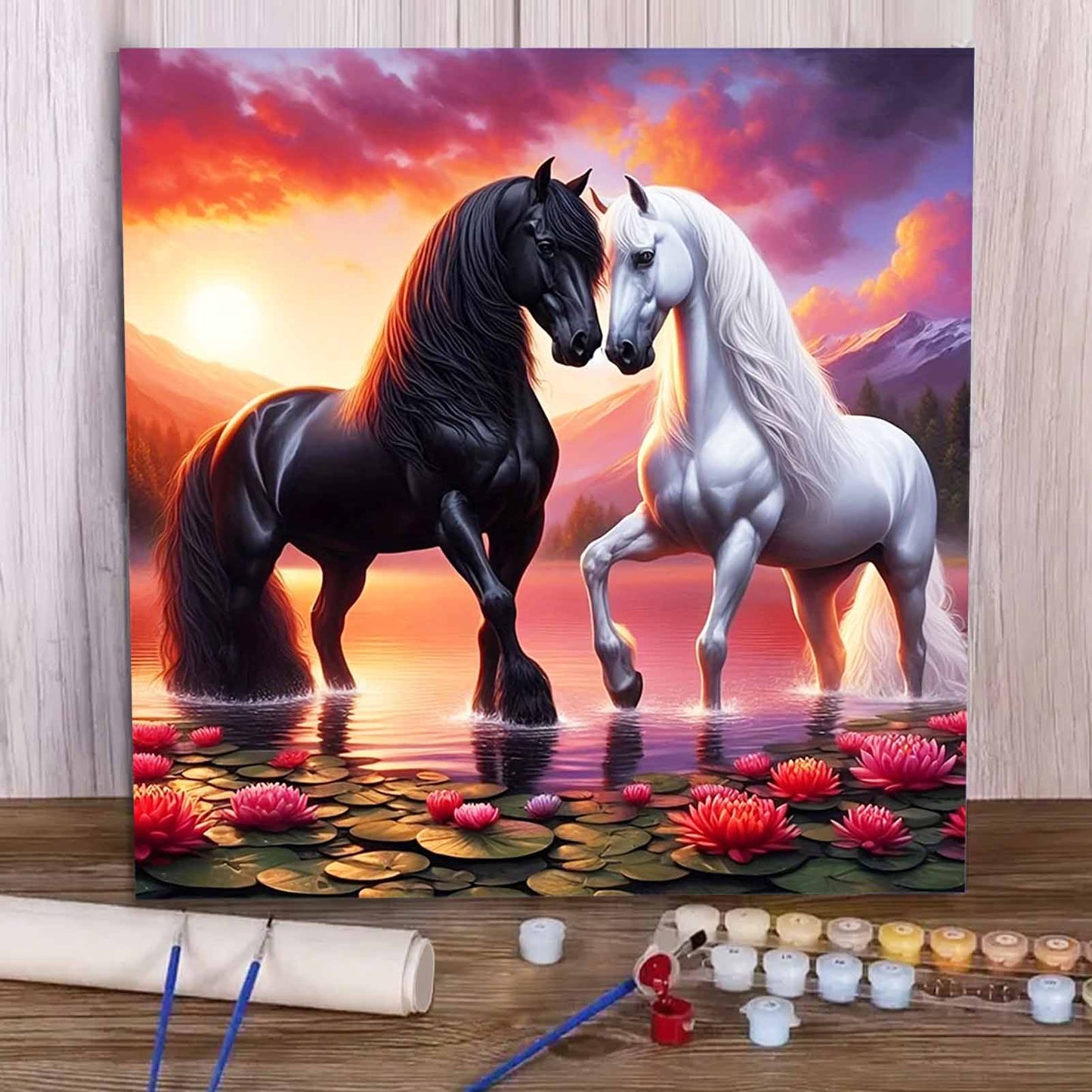 Horse- Paint by Numbers -40x40cm