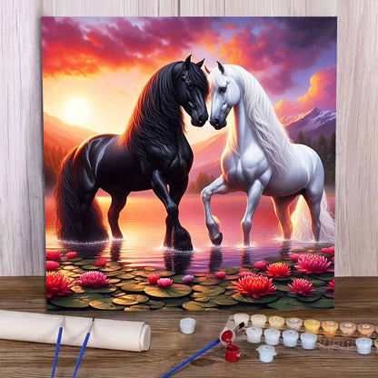 Horse- Paint by Numbers -40x40cm