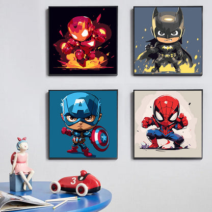 Marvel - Painting by Numbers -20x20cm-4pcs/set