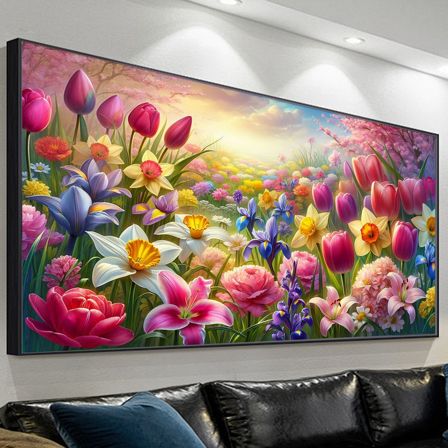 Flower cluster - Paint by Numbers -90x40cm
