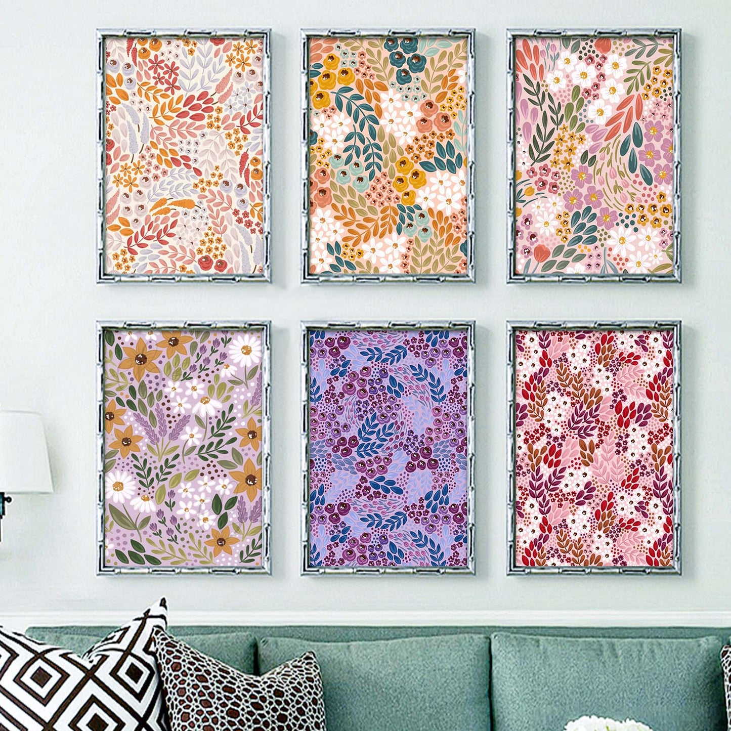 Small flowers - Paint by Numbers -25x35cm/6pcs